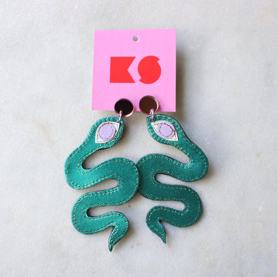 Leather earrings Kimi Schieren #8 
