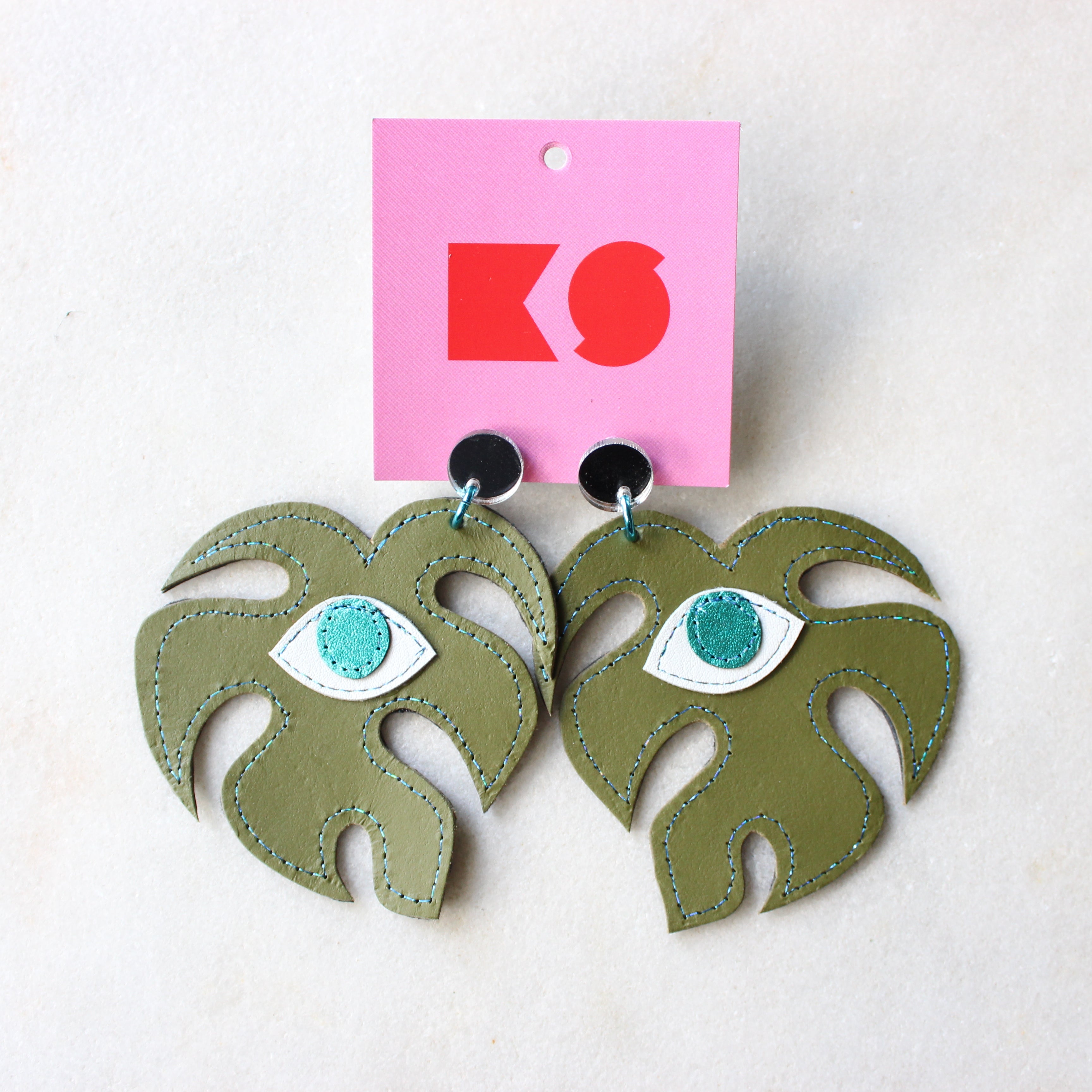 Leather earrings