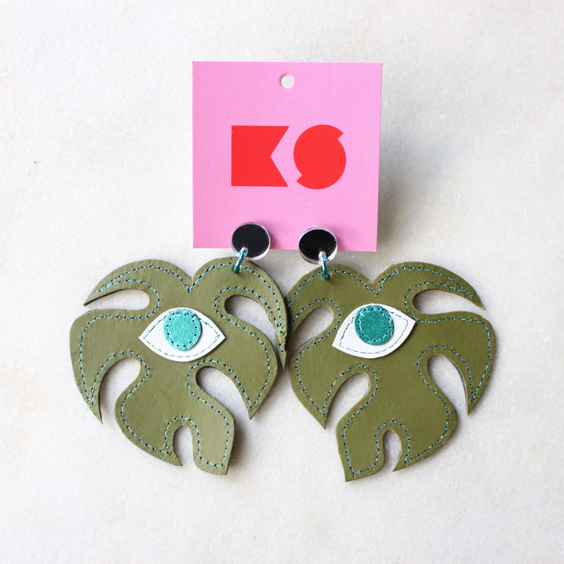 Leather earrings Kimi Schieren #1 