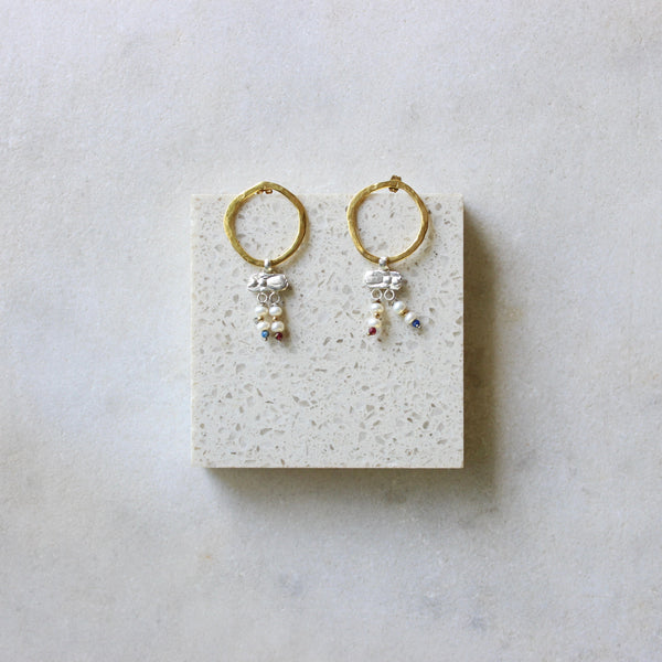 Lapis and Ruby earrings Jewellery ArtizJewelry 