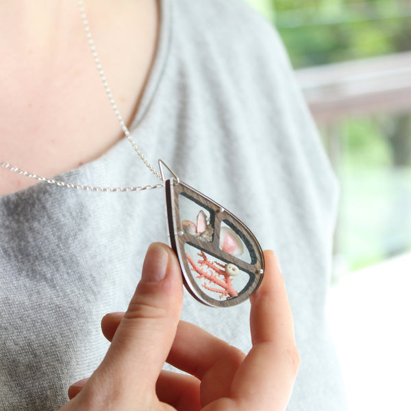 Teardrop Ocean Treasure Pendant Jewellery Rumma Designs 