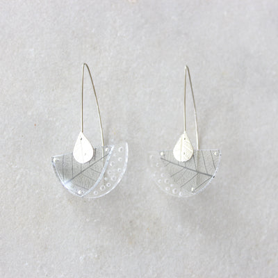 Leaf Skeleton Earrings Jewellery Rumma Designs Black 