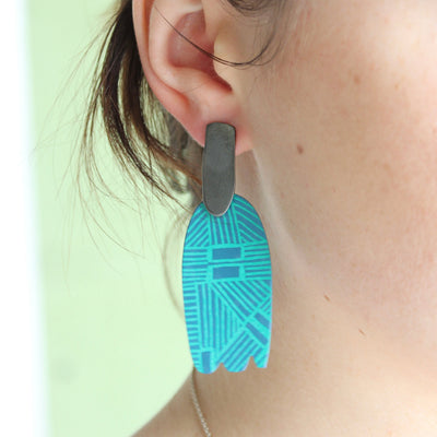 Colour Blend Earrings: Blue/Green Jewellery Katie Stormonth 