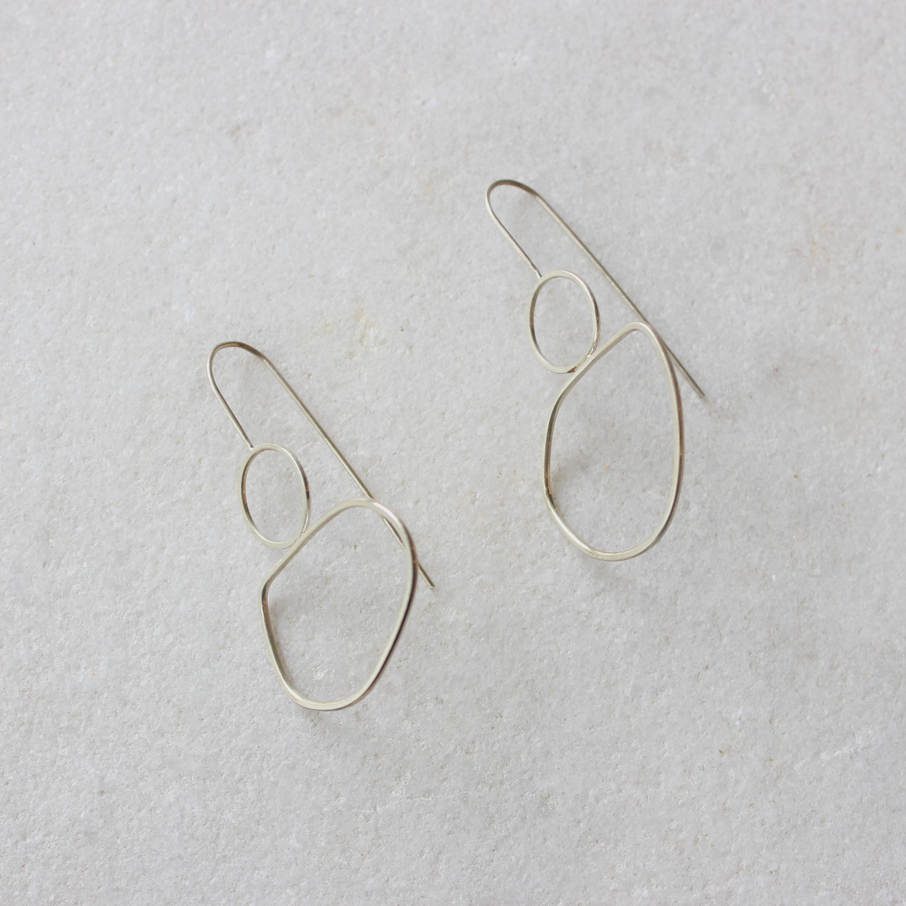 Sterling Silver Wire Frame Earrings - M