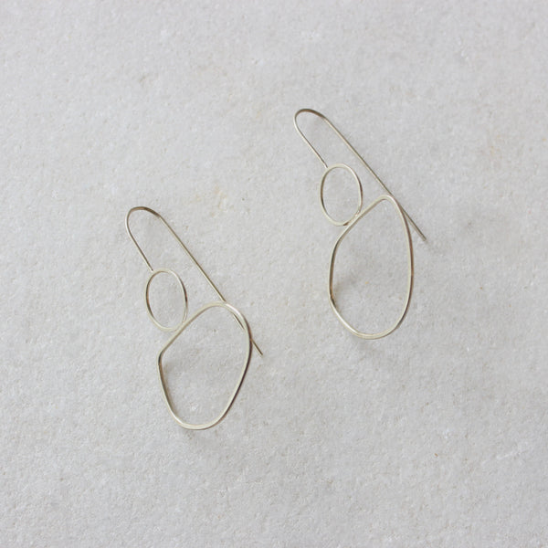 Sterling Silver Wire Frame Earrings - M Jewellery Chloe Waddell 