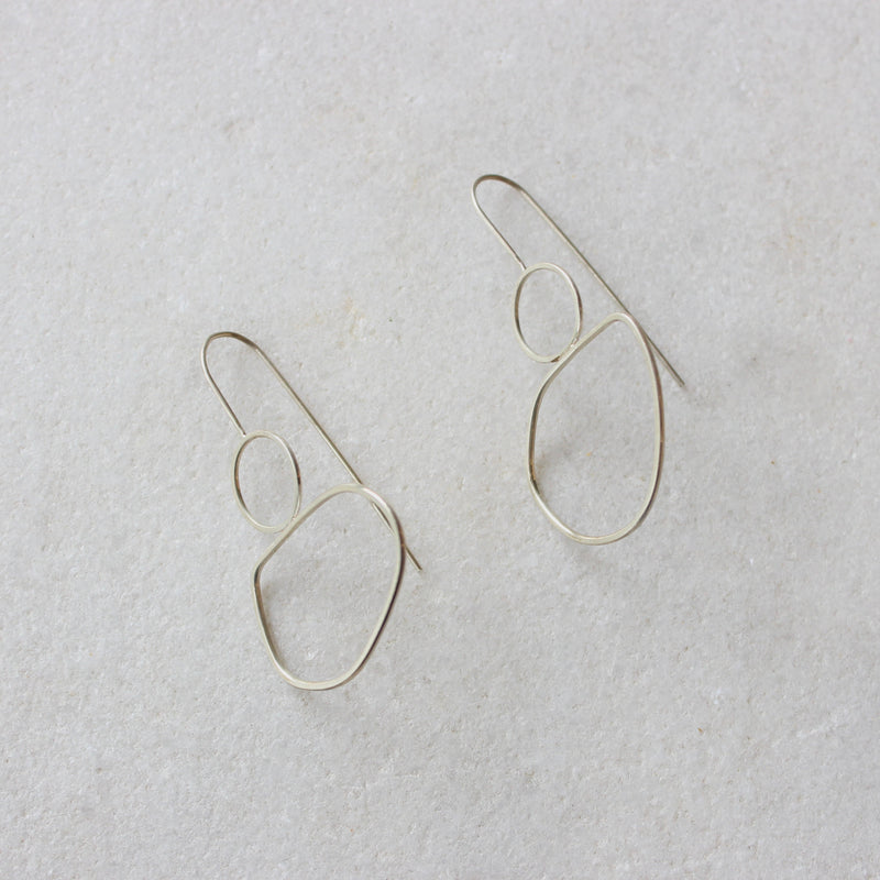 Sterling Silver Wire Frame Earrings - M Jewellery Chloe Waddell 