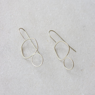 Sterling Silver Wire Frame Earrings - S Jewellery Chloe Waddell 2-frame 