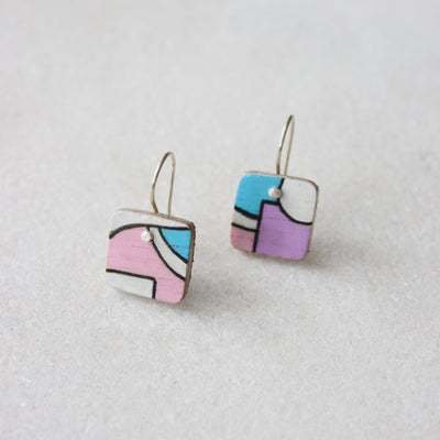 Hand-coloured Plywood Earring - XS Jewellery Chloe Waddell #6 