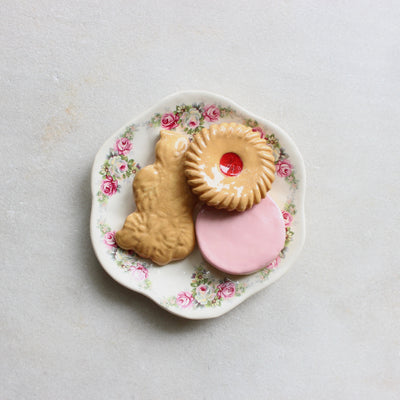 Deliciously Inedible Family Favourites (Small Plate) 3 biscuits Ceramics Julya Hegarty 3 