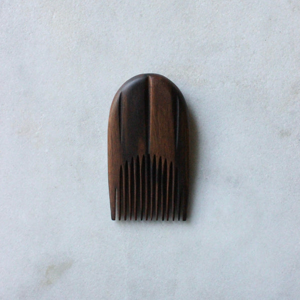 Hair comb Wood Theresa Darmody Salvaged NG Ebony 