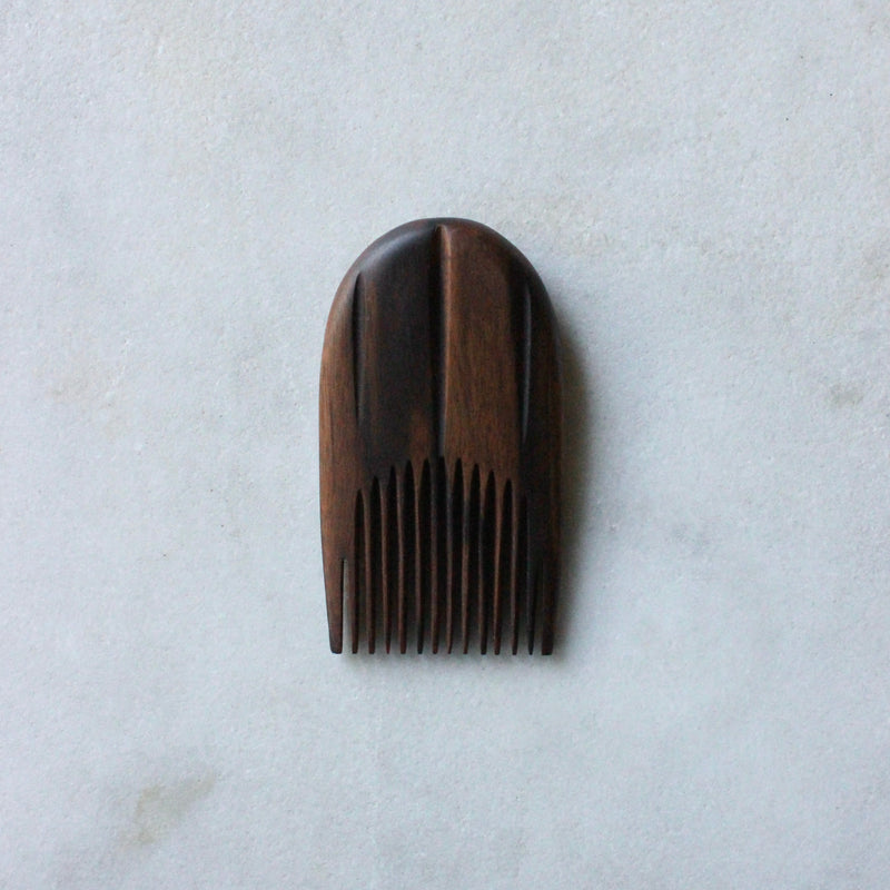 Hair comb Wood Theresa Darmody Salvaged NG Ebony 
