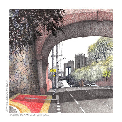 Jumbo Card Square Cards Alan Innes West End. Dornoch tce Bridge. 