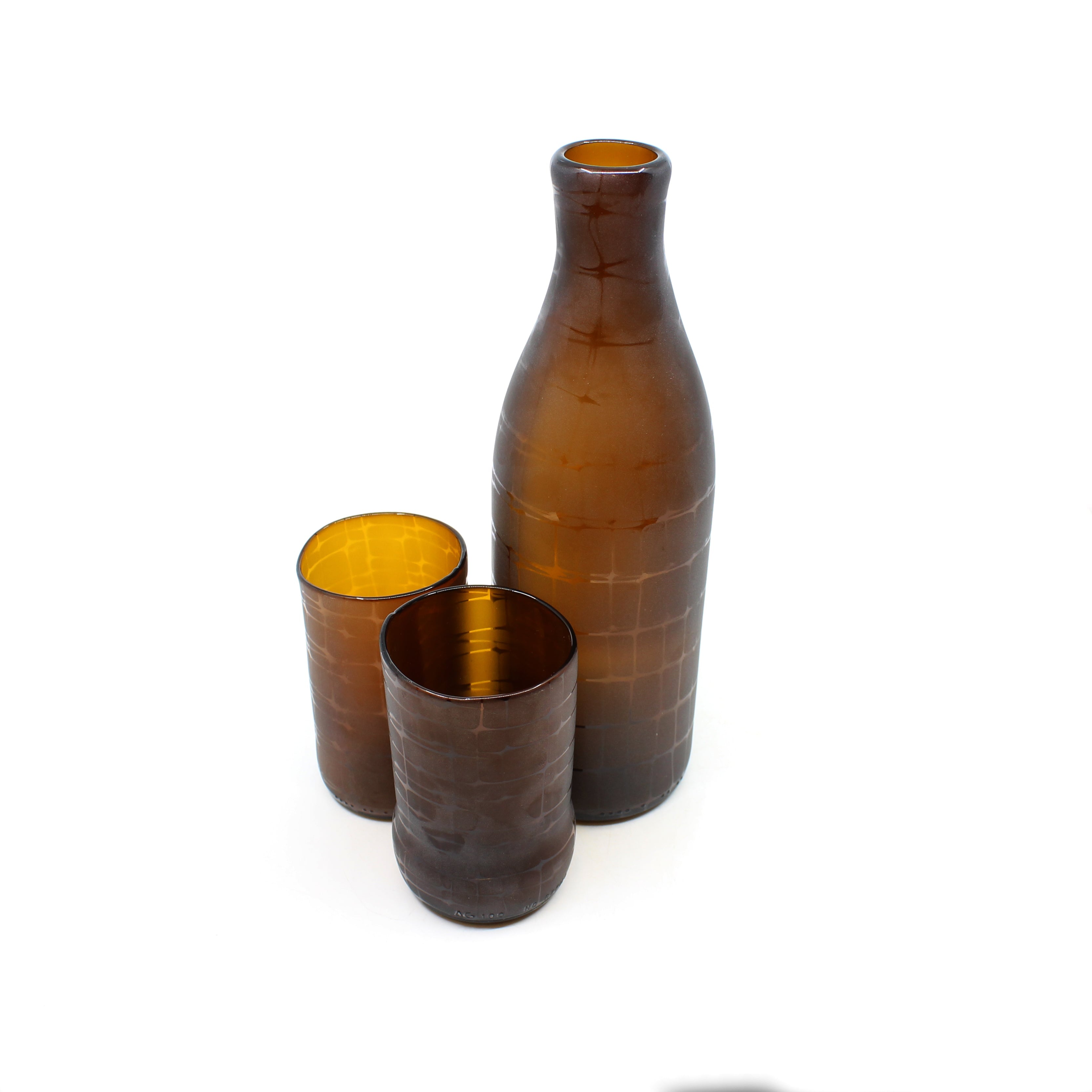 Aaron and Jo Upcycled carafe set (3pc)