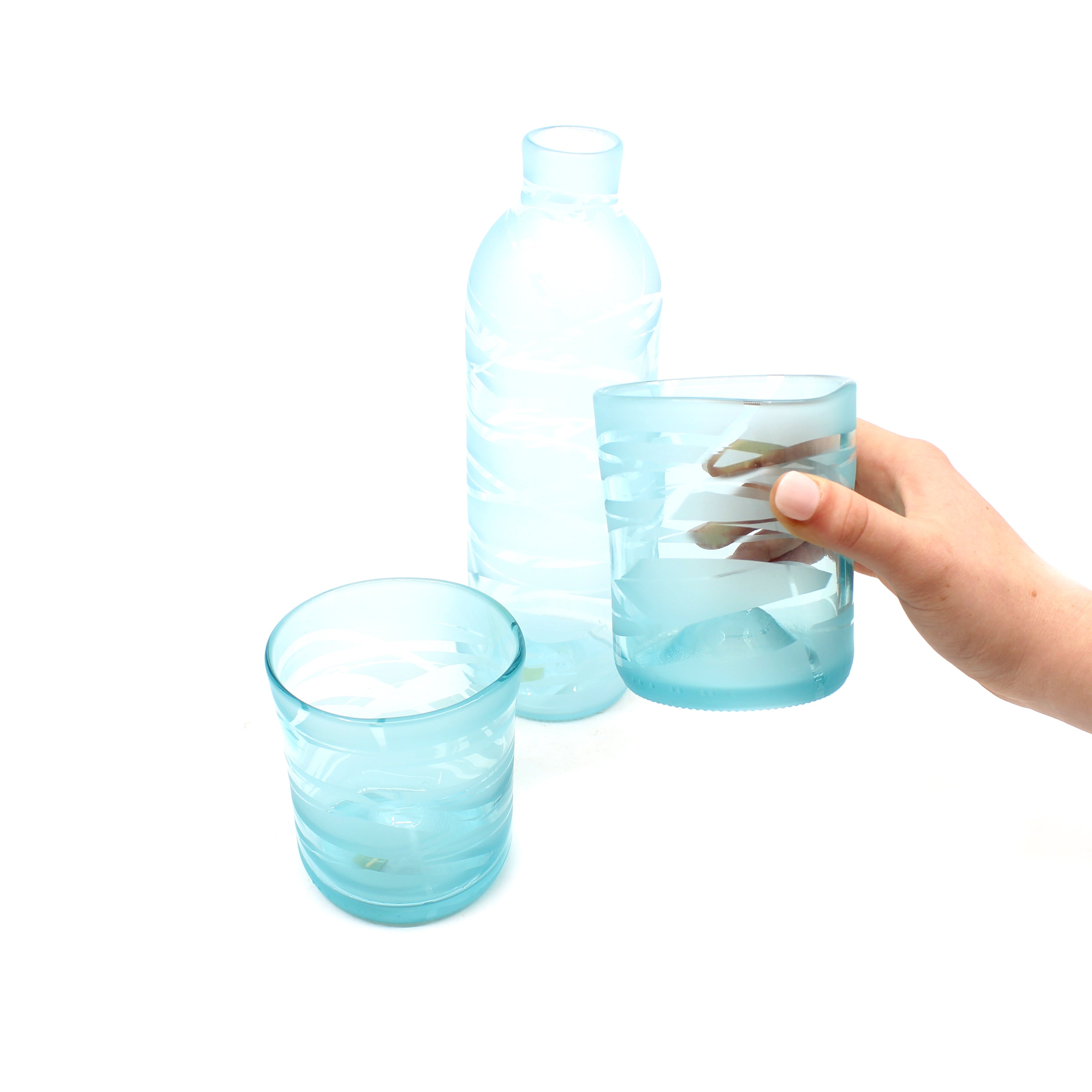 Aaron and Jo Upcycled carafe set (3pc)