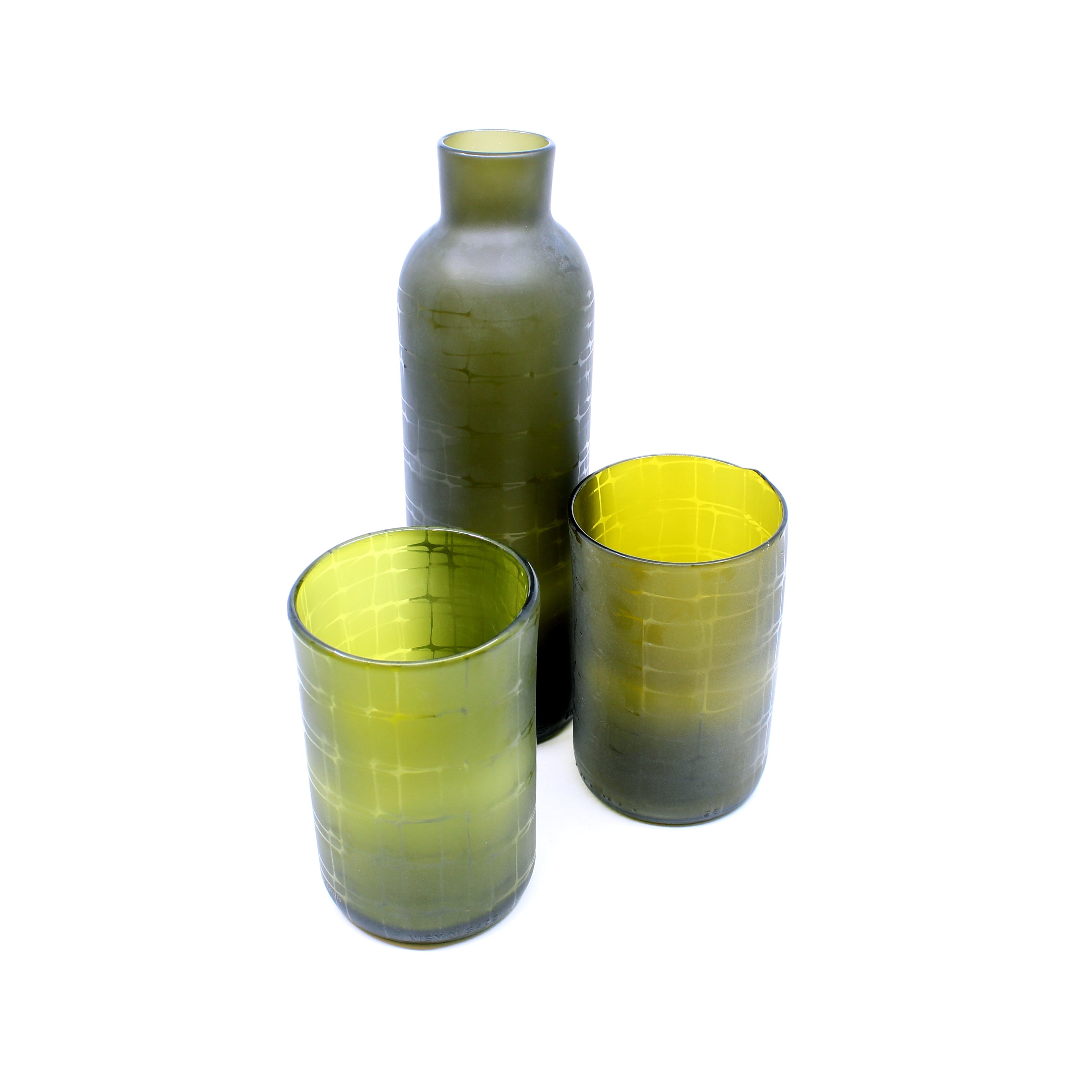 Aaron and Jo Upcycled carafe set (3pc)