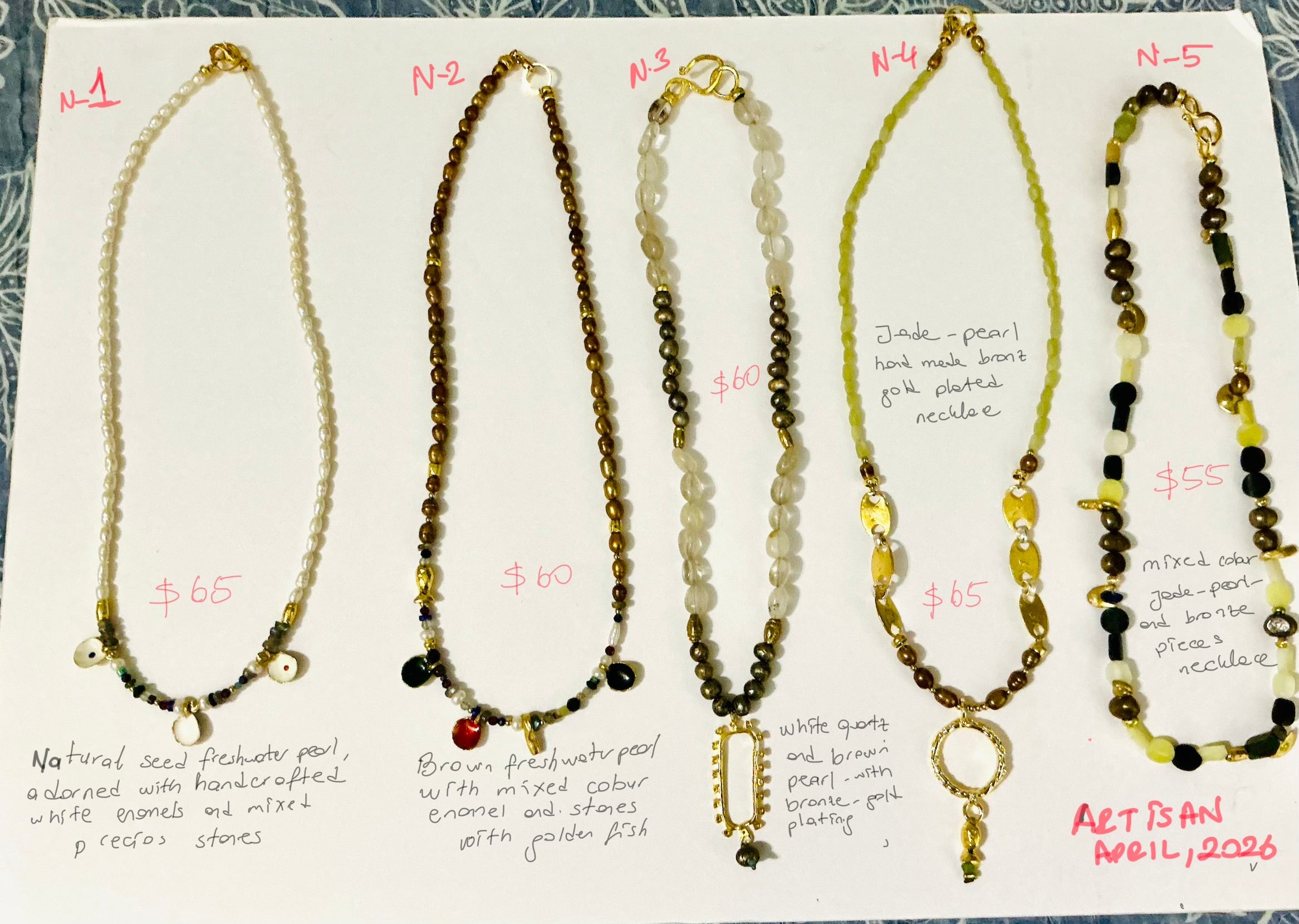 Krobo African glass necklace Jewellery Artiz Jewellery 