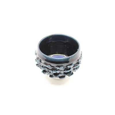Deeply Textured Cup w/ Tsuki-yo glaze Ceramics Peter Biddulph 
