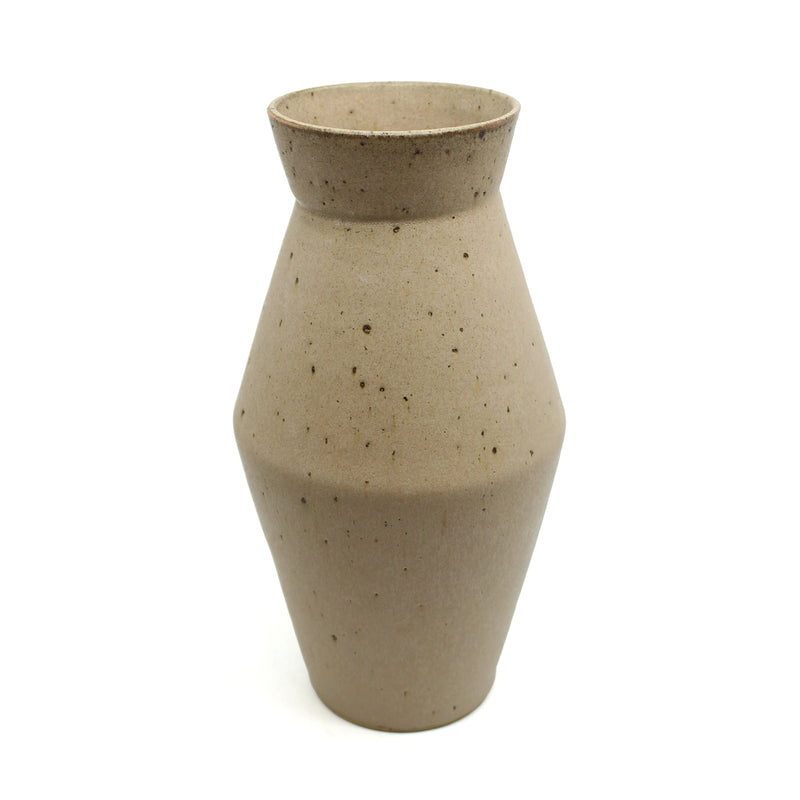 Beige tall angular vase (Retail) Ceramics Beansprout Studio 