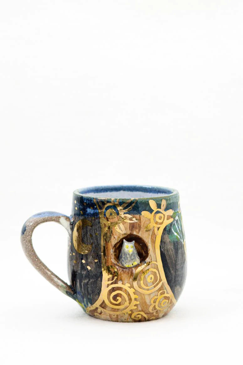Carys Martin - Wise Old Owl Mug Ceramics Carys Martin 
