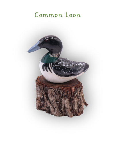 Mini-Bird Series Ceramics Green Bird Ceramics Common Loon 