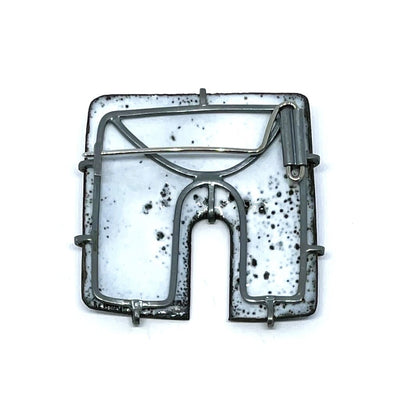 OvenWear: a kitchen landscape - Blue and white brooch Jewellery Catherine Large 
