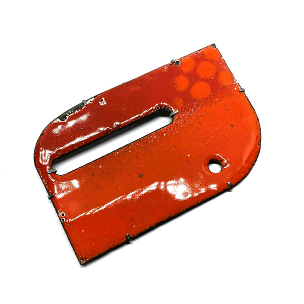 OvenWear: a kitchen landscape - Orange/red slot brooch Jewellery Catherine Large 