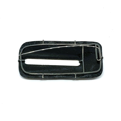 OvenWear: a kitchen landscape - Yellow/grey slot brooch Jewellery Catherine Large 