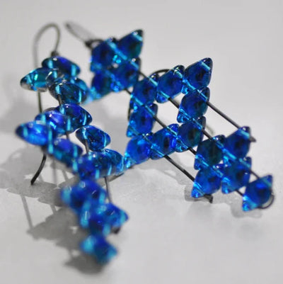WIREWORK Water Pourer Earrings Glass Paula Dunlop 