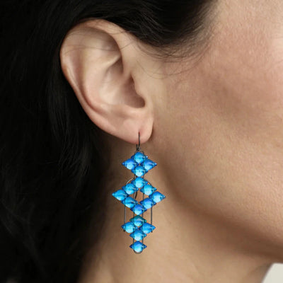 WIREWORK Water Pourer Earrings Glass Paula Dunlop 