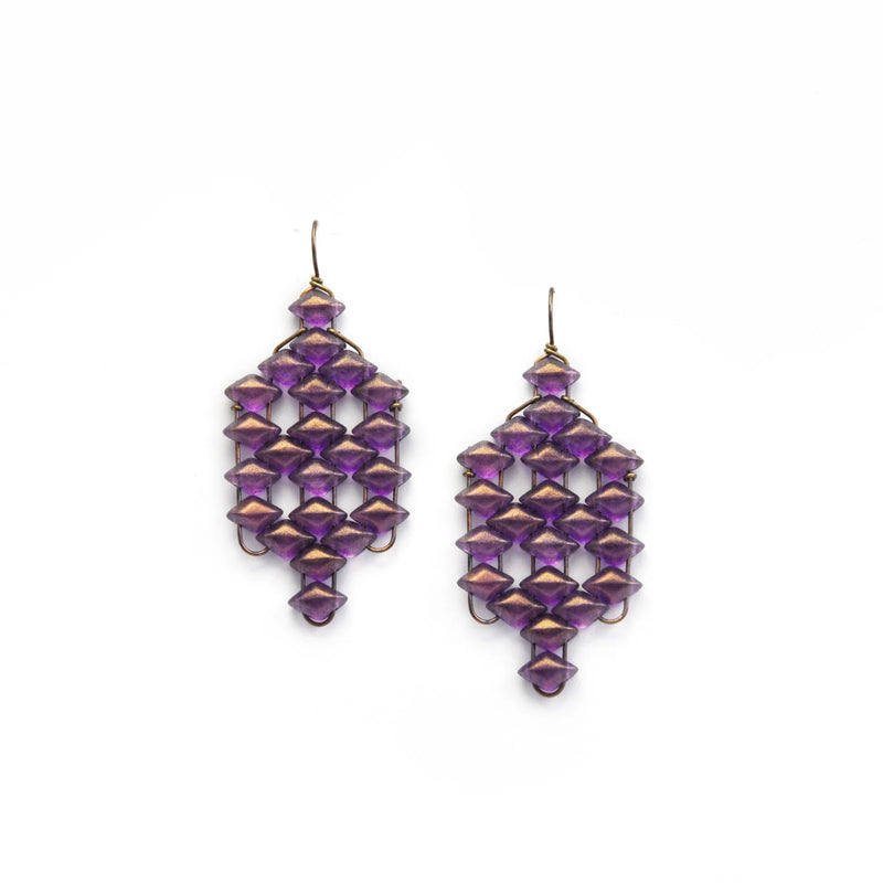 WIREWORK Lantern Earrings Glass Paula Dunlop 