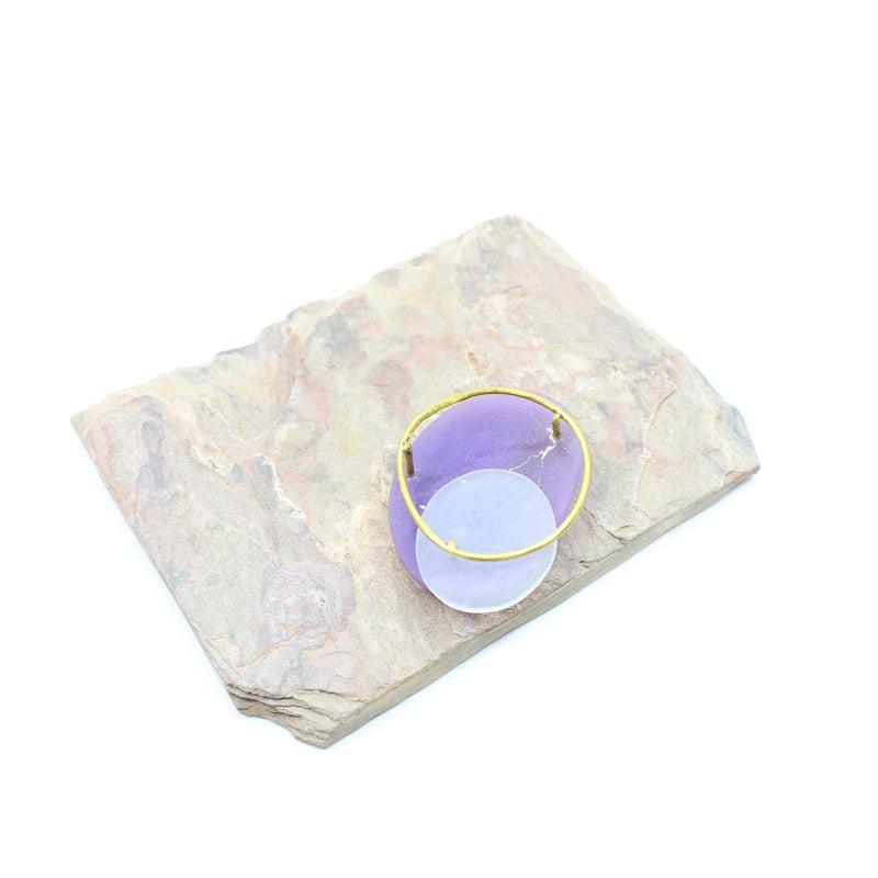 Purple Resin and Acrylic Brooch (Medium) Jewellery Jen Eales 