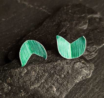 Fairy Moth Studs (Emerald) Jewellery Mari Hirata 