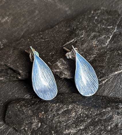 Flitter Studs (Baby Blue) Jewellery Mari Hirata 