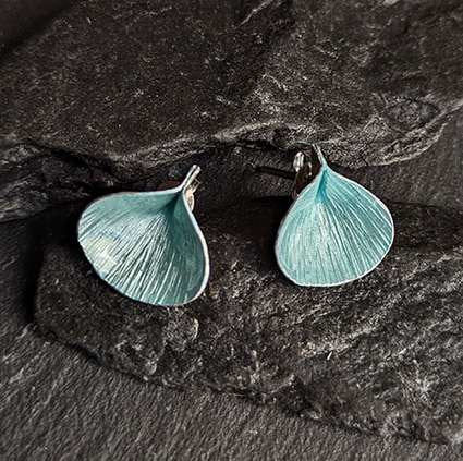 Flutter Studs (Nile Green) Jewellery Mari Hirata 