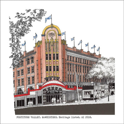 Square Craft Brisbane Greeting Card (various illustrations) Cards Alan Innes Fortitude Valley. McWhirters. 
