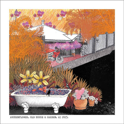 Square Craft Brisbane Greeting Card (various illustrations) Cards Alan Innes Auchenflower. Old House & Garden. 