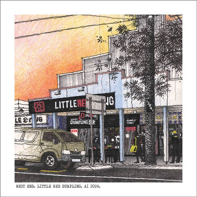 Greeting Card Square Cards Alan Innes West End. Little Red Dumpling. 