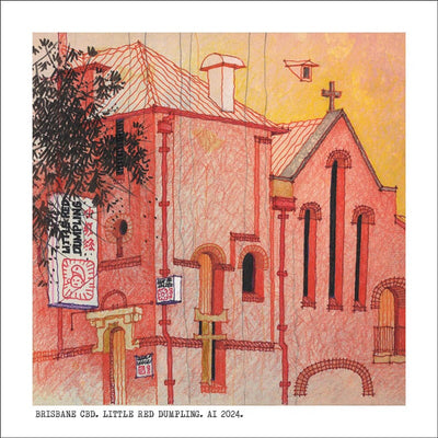 Greeting Card Square Cards Alan Innes Brisbane. Little Red Dumpling. 