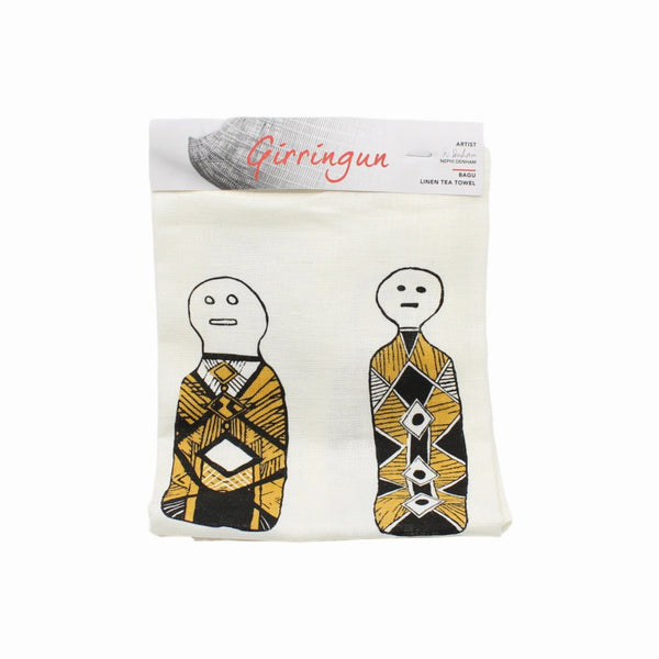 Tea Towel - Bagu by Nephi Denham Textiles & Fibre Art Girringun Art Centre 