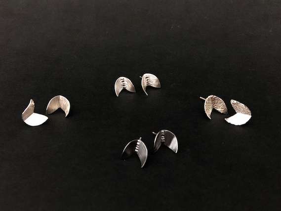 Fairy Moth Studs Jewellery Mari Hirata 