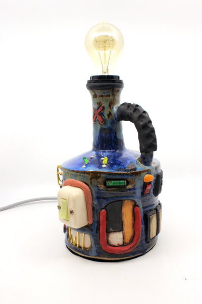 Sea Blue Switches Lamp Ceramics Handle With Clay 