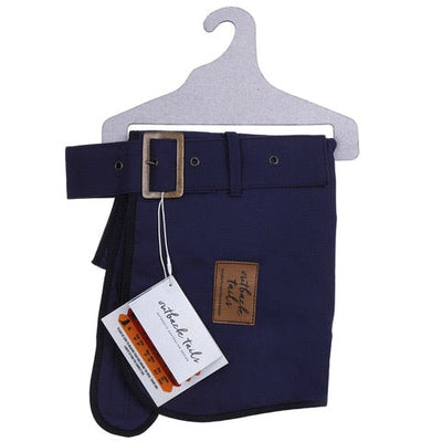 Oilskin Dog Coat Puli Puli Rocks (Blue) - Small Leather Ikuntji Artists 