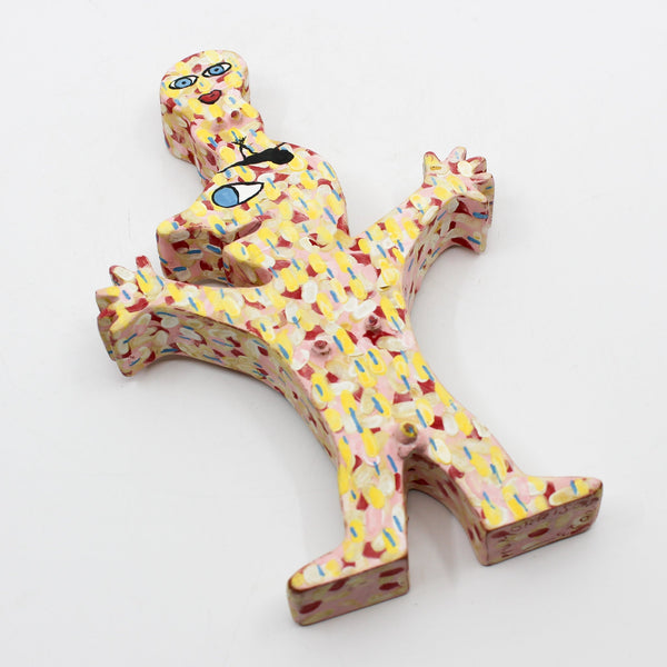 Wall Piece Ceramics Caitlin Sheedy & Pru Morrison Man with Lady Hat 