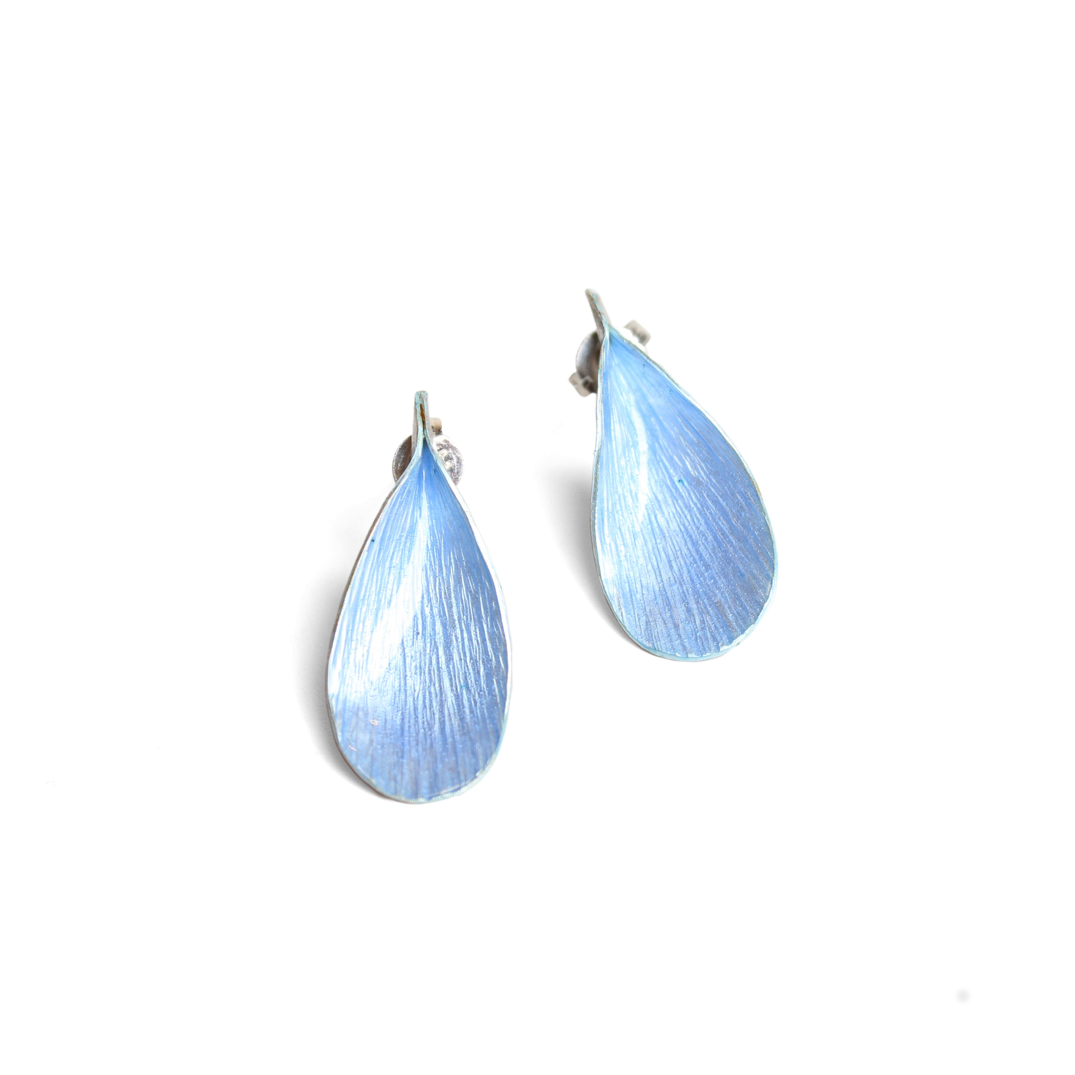 Flitter Studs (Baby Blue) Jewellery Mari Hirata 