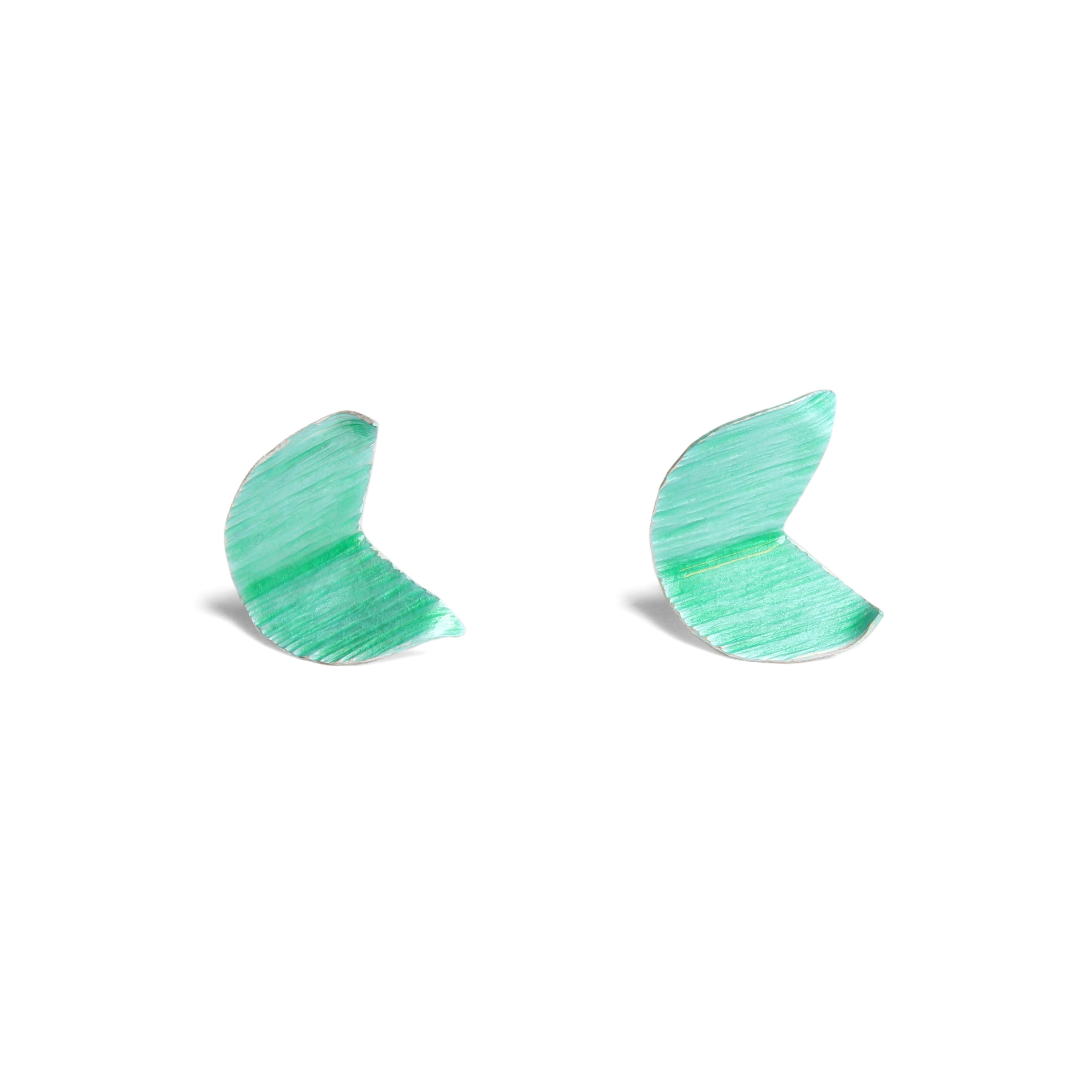 Fairy Moth Studs (Emerald) Jewellery Mari Hirata 