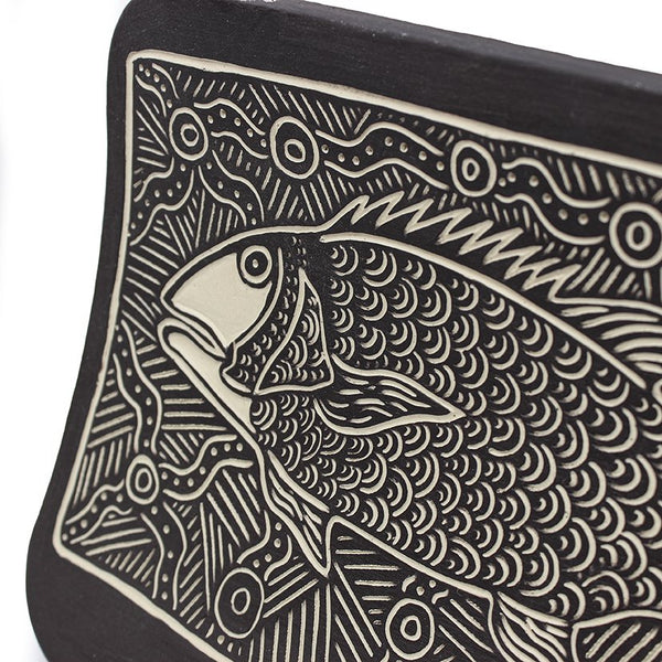 Gregory Salt - Bayil (Jungle Perch) - 441-24 Ceramics Yalanji Arts 