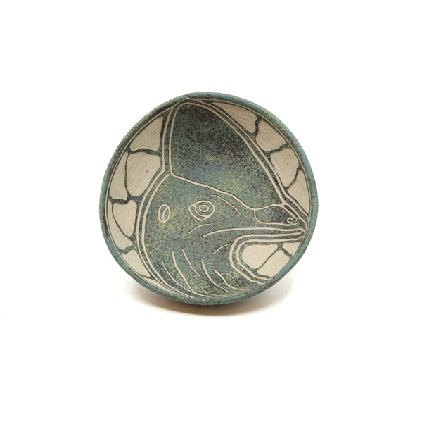 Vanessa Cannon - Kurranji (Cassowary) Ceramic Bowl - 926-24 Ceramics Yalanji Arts 
