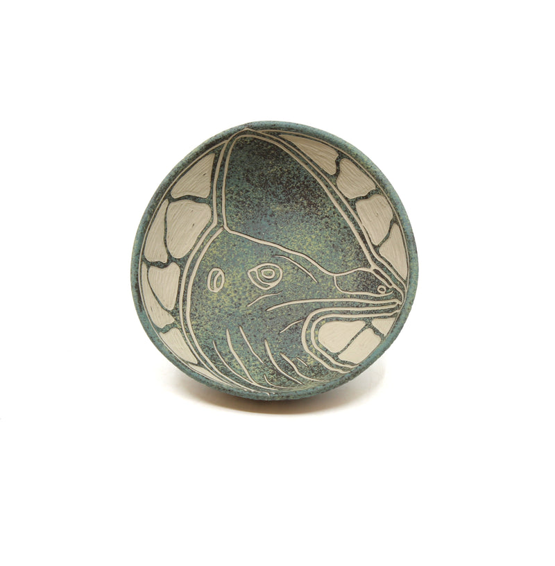 Vanessa Cannon - Kurranji (Cassowary) Ceramic Bowl - 926-24 Ceramics Yalanji Arts 