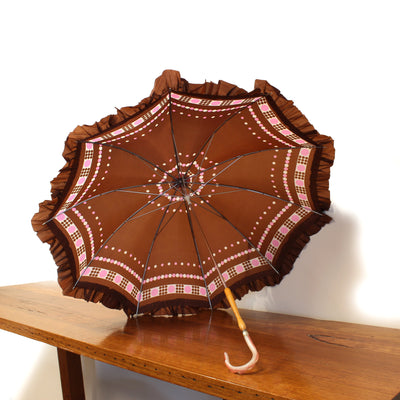 Florina Textiles & Fibre Art Mora-Igra Umbrellas [Exhibited] brown/pink 