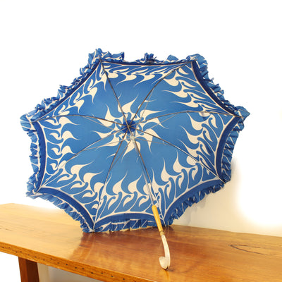 Florina Textiles & Fibre Art Mora-Igra Umbrellas [exhibited] blue/white 
